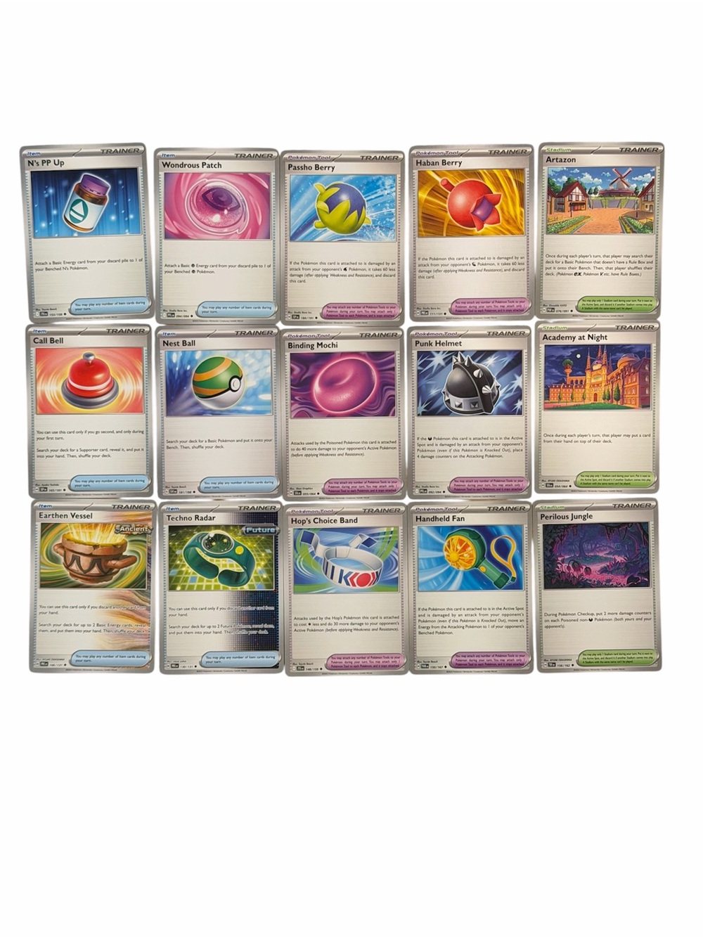 Lot of 15 Pokemon trainer cards - Bundle and Save